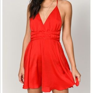 Tobi plunging Juliette skater dress